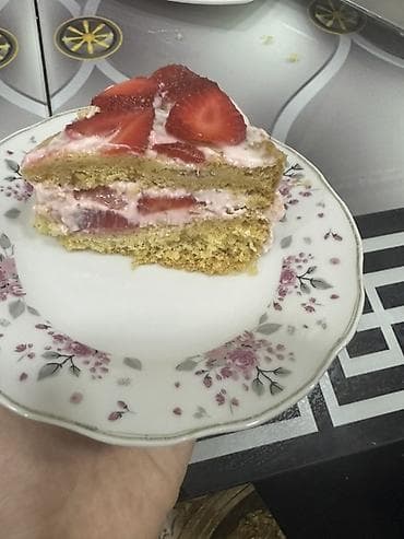 tort 8: Ev şəraitində hazırlanan tortlar - Giləmeyvəli kremli tort: Yüngül — 2