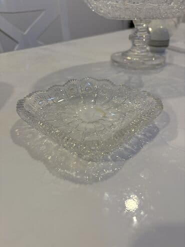 Təmir və tikinti: Bohemia kristal qab dəsti - Material: orijinal Bohemia kəsimli — 3