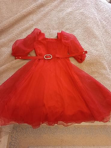 uşaq pencəkləri: Ölçü 40 - Model: A-kesim, dizə yaxın uzunluq - Rəng: Parlaq qırmızı - — 2