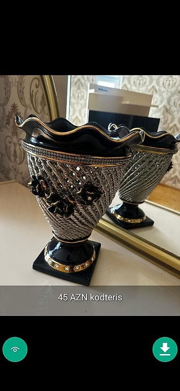 cennet gülü: Gul qabi Vazalar dekor Şekillerde qiymetler melumatlar qeyd olunub — 3