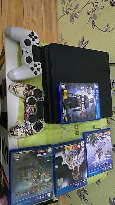ps 4 slim: PlayStation 4 Slim – 1TB yaddaş Komplekt: - PS4 Slim konsolu (1TB — 4