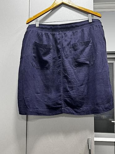 kətan paltar: M&S Collection ətək - Rəng: tünd göy/navy - Model: mini/orta — 2