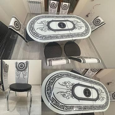 Masa desti yigili 140.açiq 170 sm.Yenidir 6 stul.daxil. Ustu