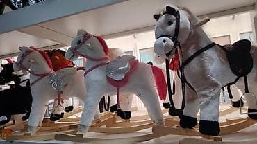 mal qara: Yelləncək oyuncaq atlar - Yumşaq plyuş materialdan hazırlanmış, uşaq — 1