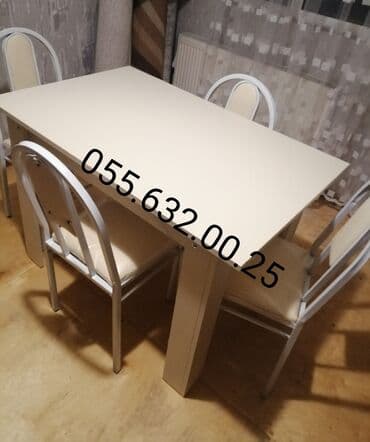 Kuxna üçün masa və oturacaqlar dəstləri, kafe və cayxana üçün stol