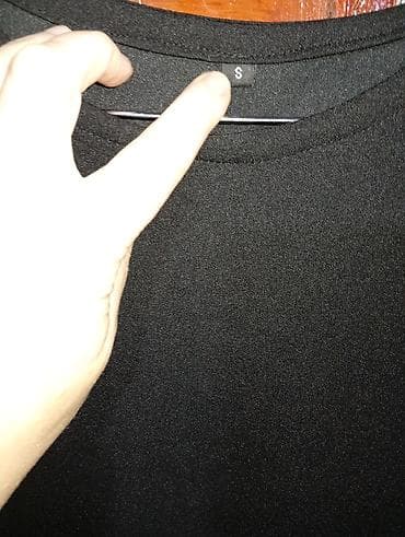 accent eau de parfum: Qara rəngdə uzun ziyafət paltarı - Model: uzun, düz siluetli, yerlərə — 5