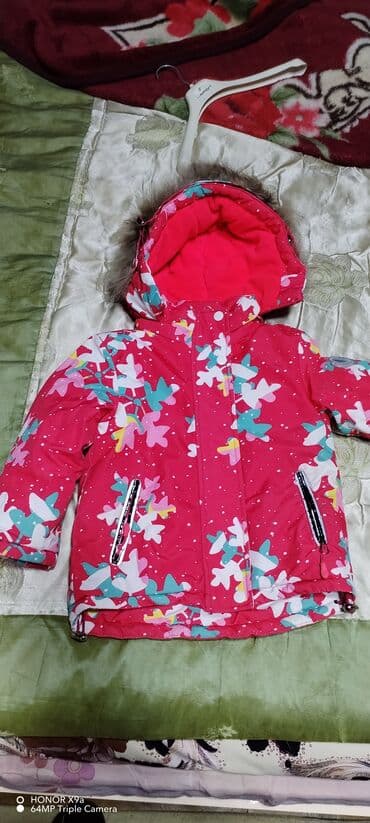 flisli uşaq koftaları: Kurtka, Qız üçün, 2 - 3 yaş — 1