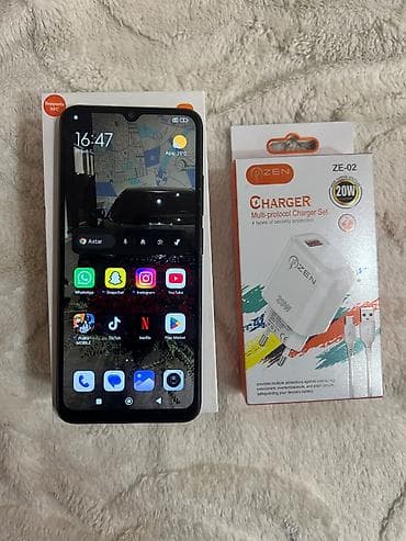 Мобильные телефоны и аксессуары: Redmi 12C, 128 ГБ, цвет - Черный, Face ID — 1