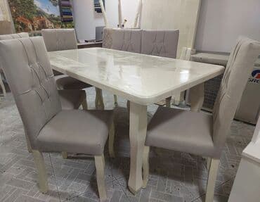 masılar: Qonaq otağı üçün, Yeni, Açılan, Kvadrat masa, 6 stul — 1