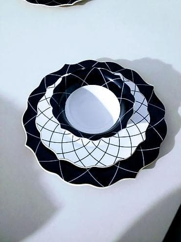 Nahar dəsti, rəng - Qara, Keramika, 6 nəfərlik