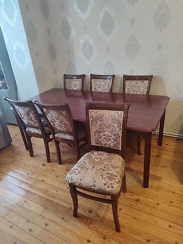 Masa və oturacaq dəsti 320 AZN❗8 stulludur stulun 2- tam — 3