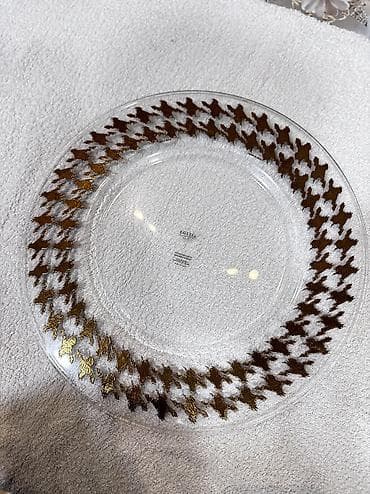 boşqablar: Boşqablar, 1 əd, rəng - Qızılı, Şüşə, İtaliya — 3