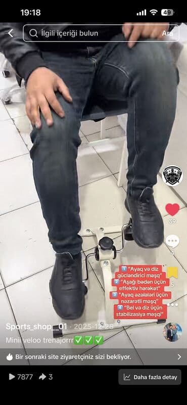 Mini velotrenajor – qol və ayaqlar üçün pedallı məşq qurğuları - Evdə