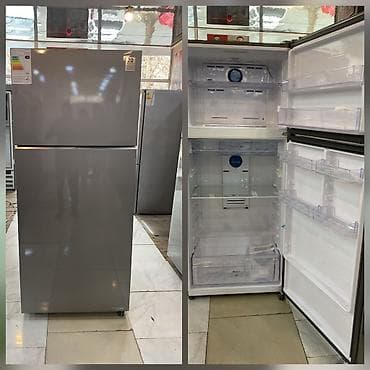 Soyuducu Paltaryuyan televizor vitrinlerin satış mərkəzi: İki qapılı üstdən donduruculu soyuducu - Rəng: boz/metalik - Enerji