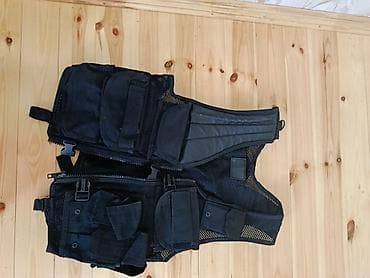 jiletler: Taktiki yüklük jileti – qara rəng - Material: nəfəsalan mesh parça və — 1