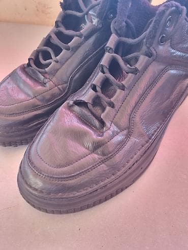 kişi botları: Qışlıq kişi ayaqqabısı – dəri, isti astarlı - Material: təbii dəri — 1