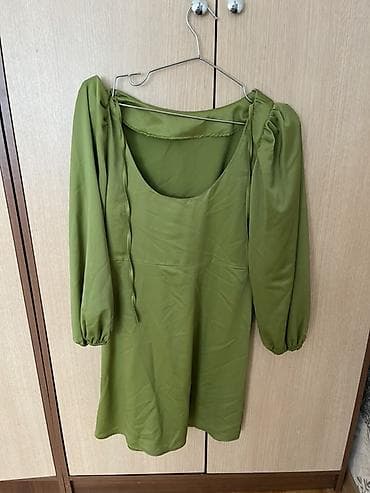 tibettea nedir: Zeytun-yaşıl rəngli qadın paltarı -100azn-a alınıb,2dəfə istifadə — 2