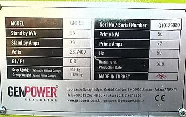 generator icarəsi: 55 kva 3 faza genpover generator. mühərrik orjinal inter. Generator az — 5