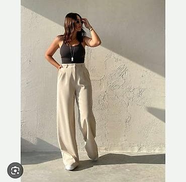 Teze Etiketli 38 razmer 36 razmer geyinenler uchun palazzo ketan