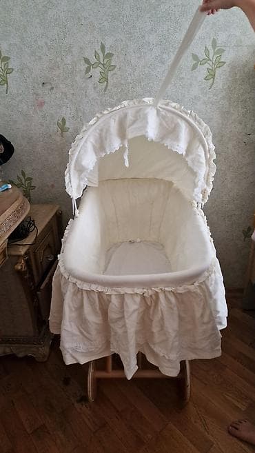 Ev və bağ: Təbii rotangdan hazırlanmış beşik/arabacıqlı səbət - Material: möhkəm — 1