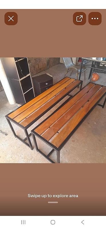 unitaz qara: Məhsul: Açıq məkan üçün dekorativ skamya - Material: Qara rəngli — 9