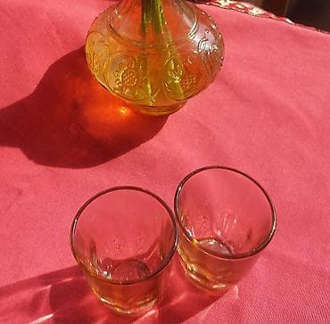 nolyedi sekilleri: Stəkanlar, rəng - Sarı, Şüşə, 2 ədədli dəst — 2