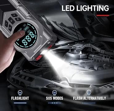 teker traktor: Avtomobil üçün çoxfunksiyalı Jump Starter + Kompressor Xüsusiyyətlər — 7