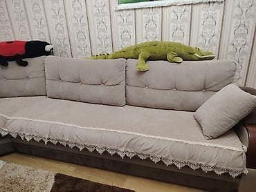 nori satisi: Künc divan, İşlənmiş, Açılan, Bazalı, Vеlur parça, Ödənişli çatdırılma — 3