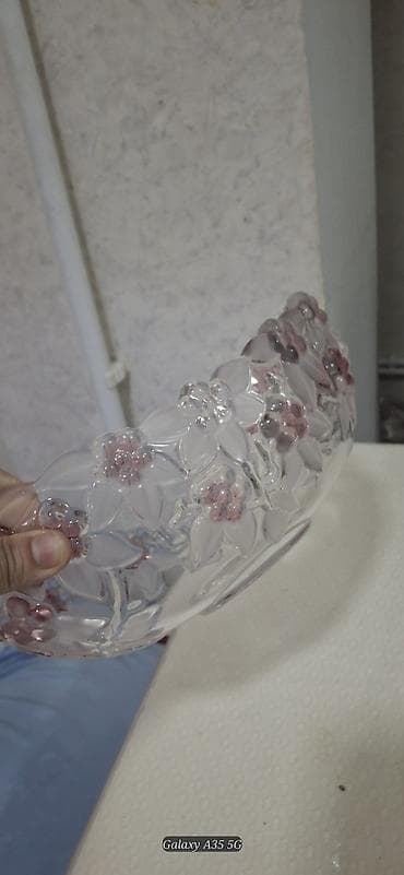 meyve qabı: Şüşə meyvə/giləmeyvə qabı - Material: qalın, şəffaf şüşə - Dizayn — 3