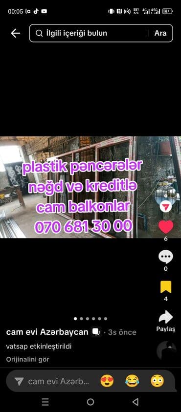 PVC qapı və pəncərə sistemləri - Material: PVC profil (üzərində lalafo.az -da PVC qapı və pəncərə sistemləri - Material: PVC profil (üzərində