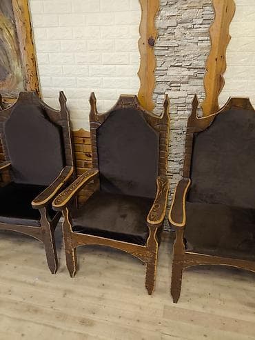 stol ve stul: Taxta, Vеlur parça — 5