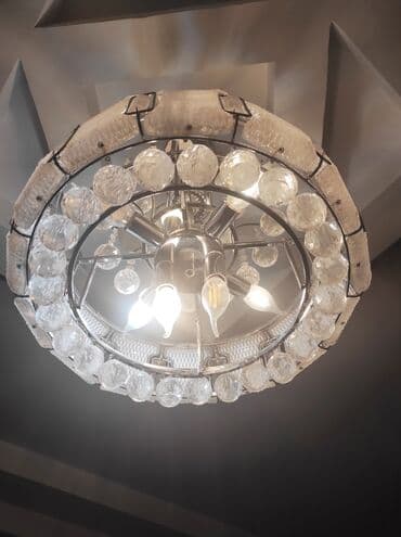 чешская люстра: Çılçıraq, 8 lampa, Şüşə — 1