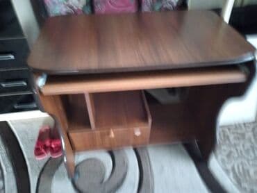 стол в кабинет руководителя: Düz masa, Polkalı, Siyirməli, Teksturalı laminat — 2