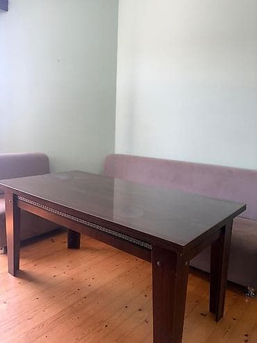 komputer masalari: Taxta yemək/iş masası - Material: möhkəm ağac konstruksiya, tünd — 2