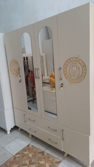 4 qapili dolab: Yeni, Açılan, 4 qapılı Düz dolab, Qarderob, paltar dolabı, Azərbaycan — 2