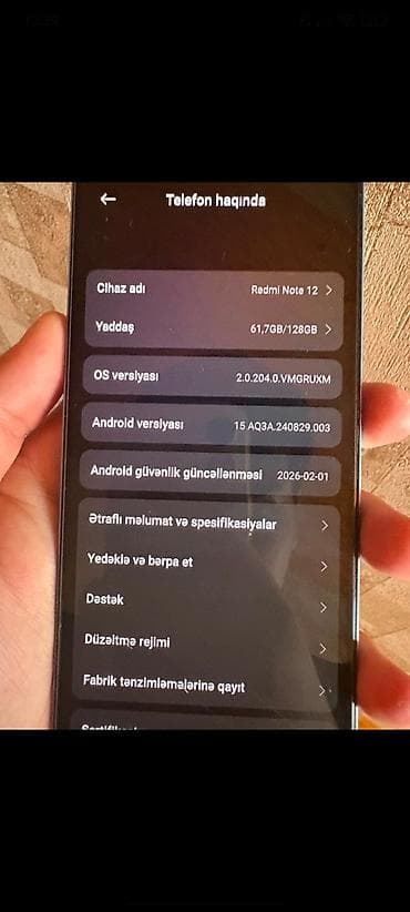 iphone 13 14: Redmi Note 12, 128 GB, rəng - Mavi, Barmaq izi, Face ID — 7