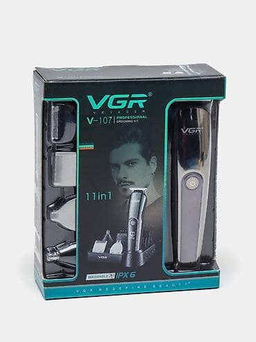 тример: VGR V 107 - 5in1 trimmer dəsti / Shaver / 600mah / İPX6 / LED Displey — 10