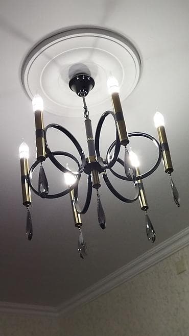 listur modelleri: Çılçıraq, 6 lampa, Metal — 1