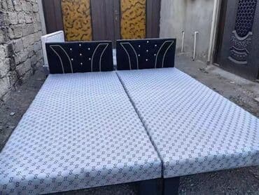 Təzə çarpayılar. 1 nəfərlik çarpayılar 60manat. 2 nəfərlik taxt — 12