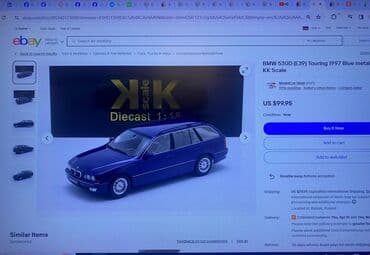 metbex tavan modelleri: Коллекционная модель BMW 530d E39 Touring blue 1997 KK-Scale Scale — 10