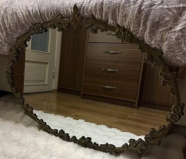 Güzgü Divar üçün, Oval, Dekorativ, Naxışlı