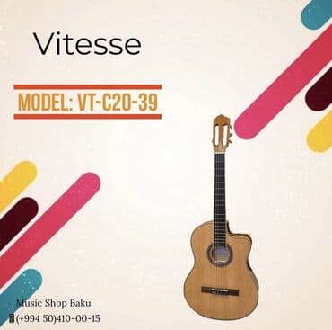 ekvalayzer: Vitesse ekvalayzerli klassik gitara Model: VT-C20-39 🚚Çatdırılma — 1