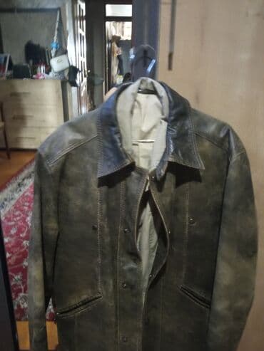 Plaşlar: HUGO BOSS kişi dəri gödəkcə - Material: qalın, təbii dəri — 13