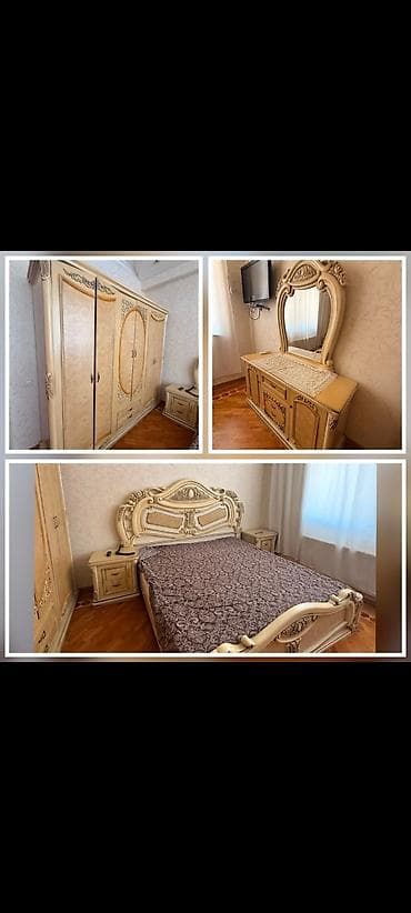 Двуспальная кровать, Комод, Трюмо, Тумба, Б/у