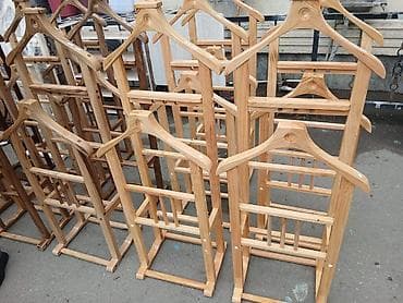 ref: Taxta geyim dayaqı – “valet stand” - Material: keyfiyyətli massiv — 6