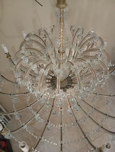 lan: Çılçıraq, 10 və daha çox lampa, Xrustal — 3