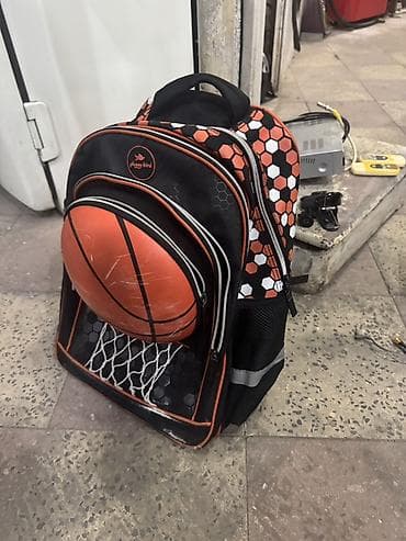 uşaq canta: Məhsul: Glossy Bird məktəb çantası – basketbol temalı - Rəng və — 2