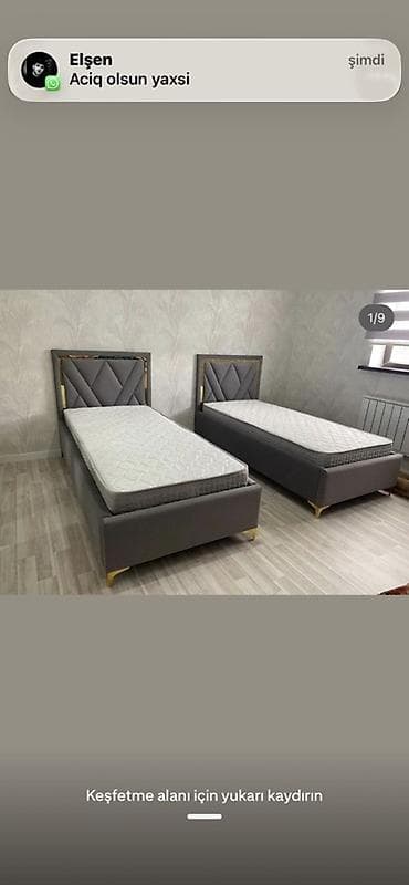 krafatlar: Yeni, Təknəfərlik çarpayı, Bazalı, Matras ilə, Siyirməsiz, Azərbaycan — 1