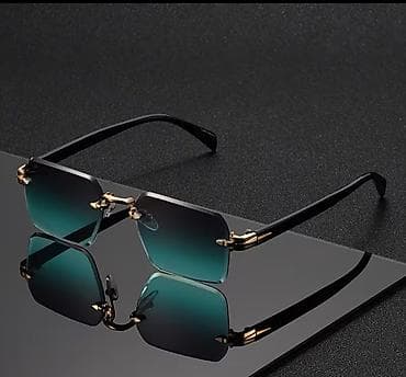 Rimless premium gün eynəyi – kvadratvari linzalar, yüngül konstruksiya