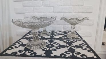 meyve qabı: Vaza, meyvə qabı her biri 10 manat (shushe, sovet) — 5